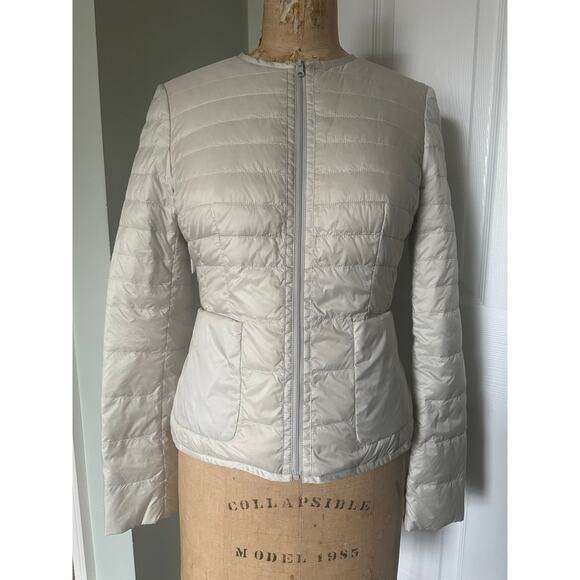 Hugo Boss woman Packable Lightweight Puffer down Jacket sage green gray white xs - Picture 2 of 16
